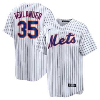 Men's New York Mets #35 Justin Verlander White Stitched MLB Cool Base Nike Jersey Dzhi